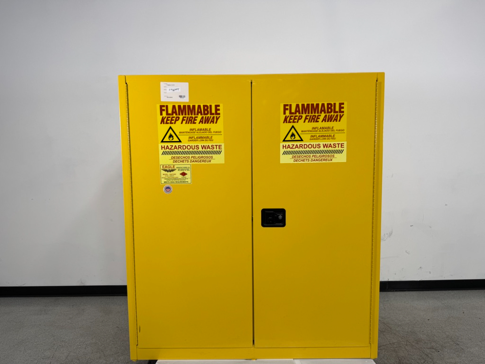 Image of Eagle 110 Gallon Flammable Vertical 2 Drum Storage Cabinet